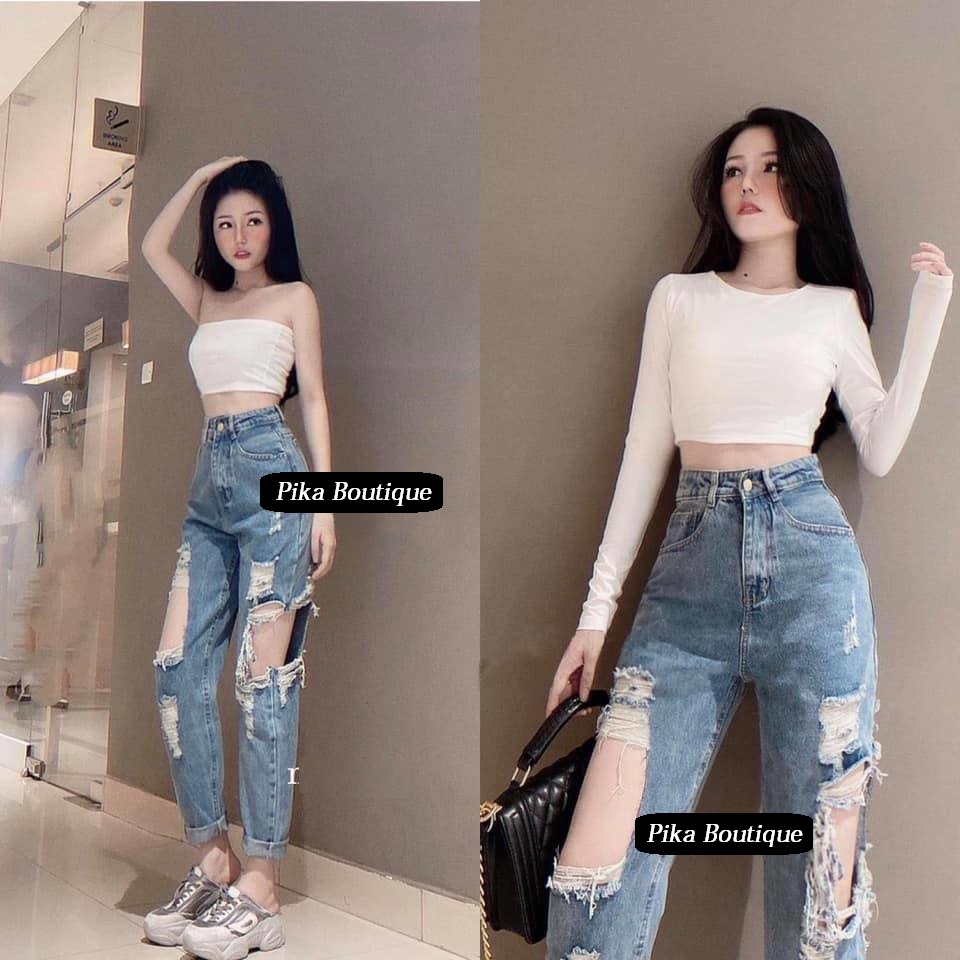 [HCM]Quần Baggy jean rách lớn