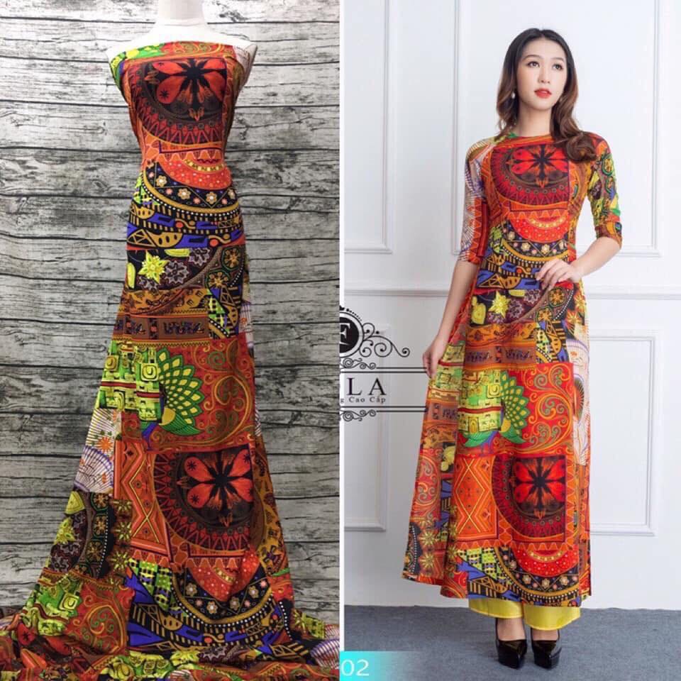 Vải lụa hawai may áo dài, may sơ mi, may đầm