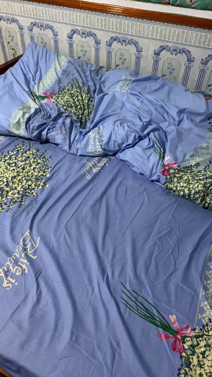 (vỏ chăn không kèm ruột chăn) Vỏ chăn lồng được ruột, vỏ chăn poly mẫu Kẻ Râu Ghi