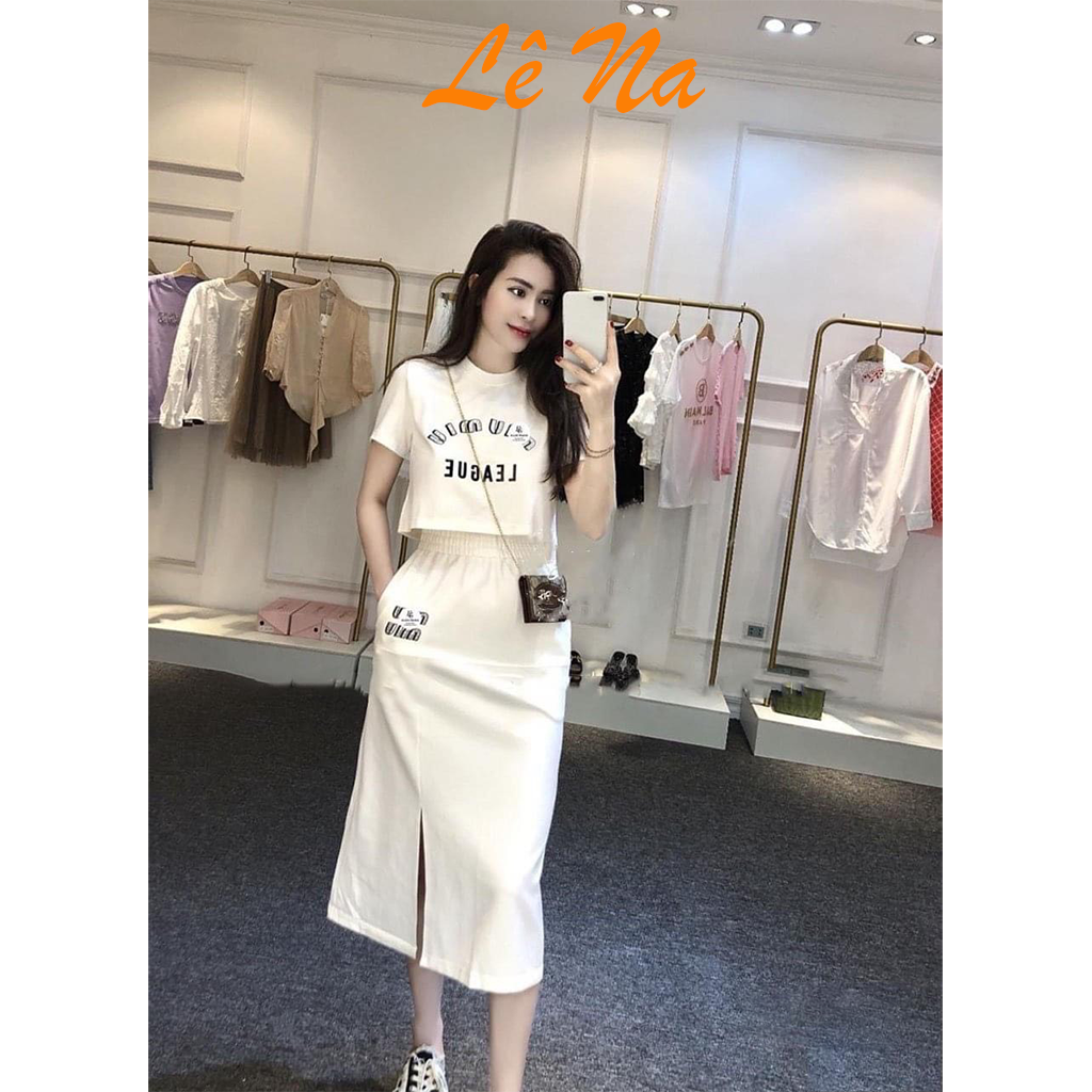 Set Áo Croptop Kèm Chân Váy SV23
