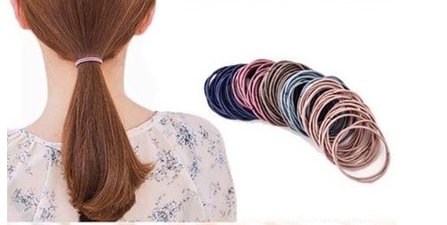 [Hoàn Tiền 8%]Dây cột tóc trơn đơn giản, không làm gãy tóc đủ màu siêu xinh (túi 100 cái)