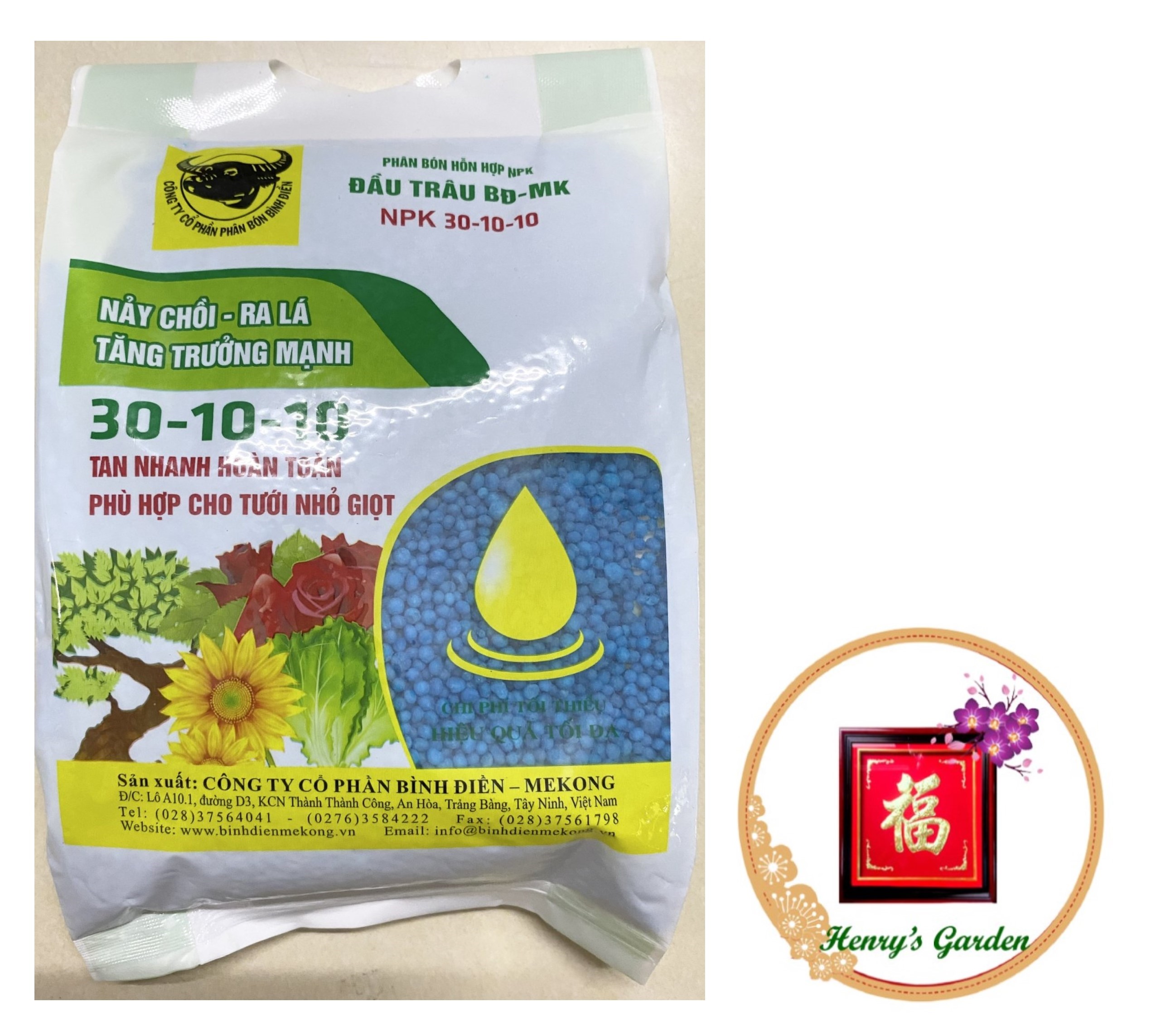 Phân bón đầu trâu npk 30-10-10 kích ra rễ - #006a# 1kg