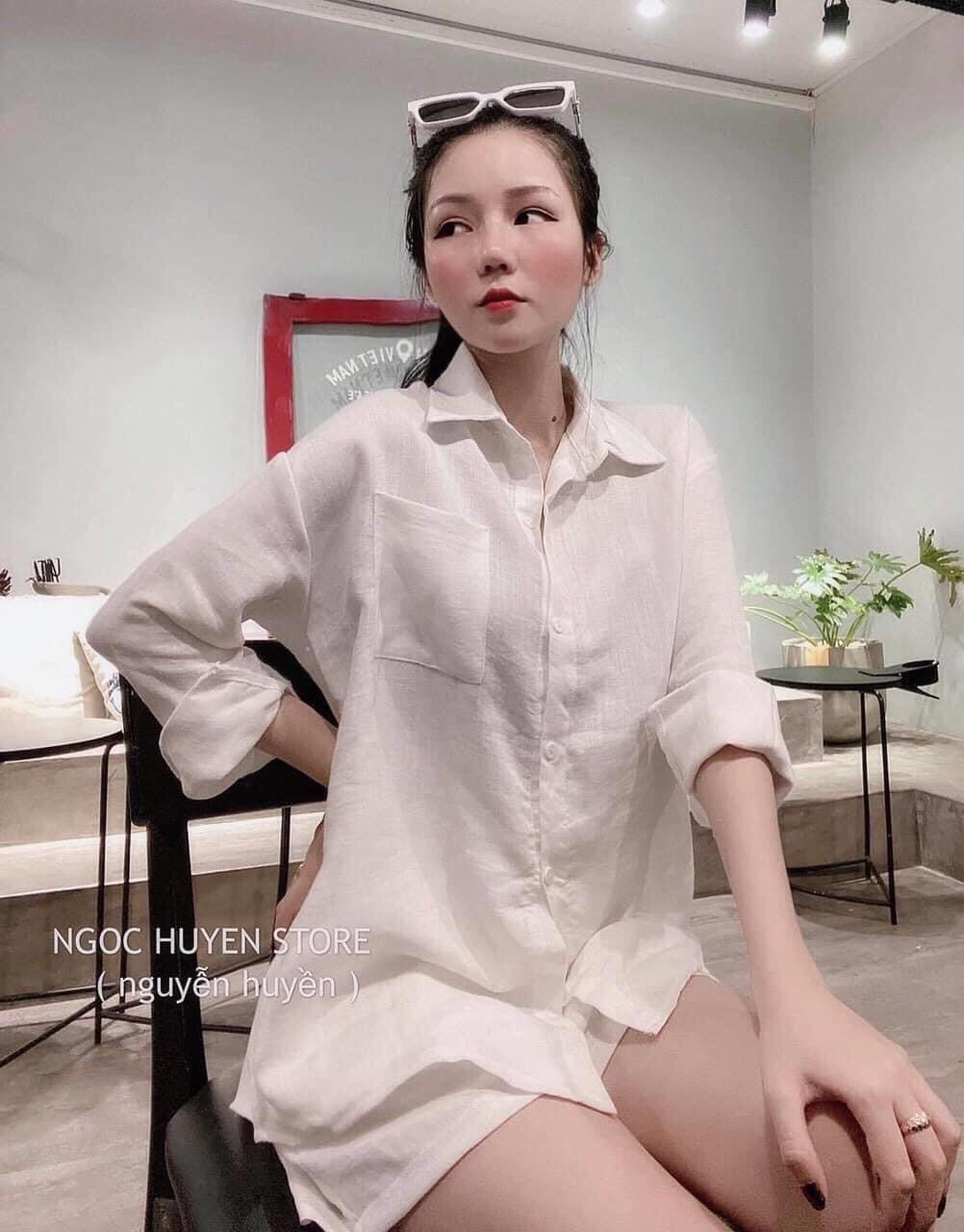 Set áo sơ mi quần đùi chất đũi