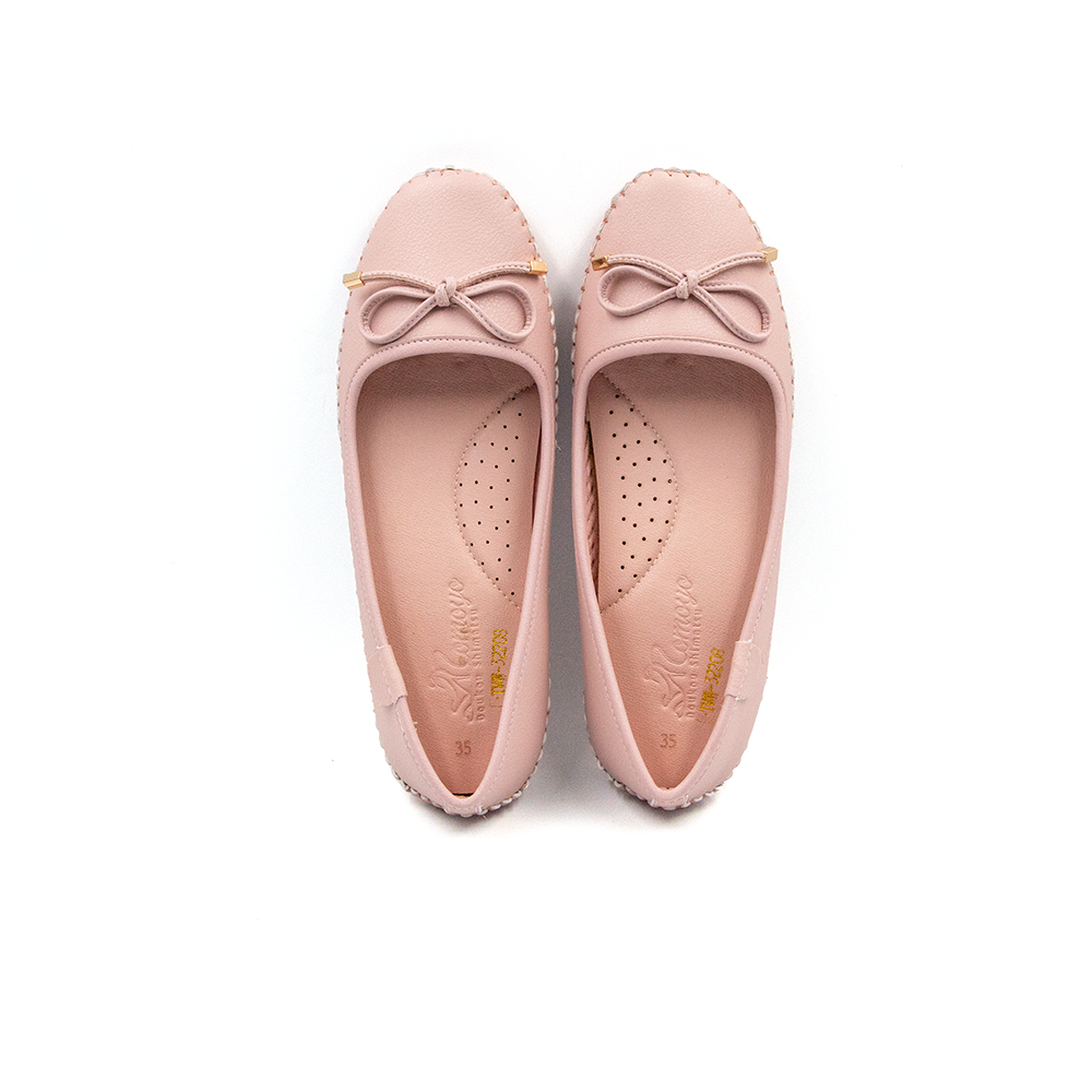 SIÊU SALE 6.6 | Giảm 30% đơn 199k - Giày Búp Bê Nữ Siêu Nhẹ Đính Nơ Tomoyo TMW32208