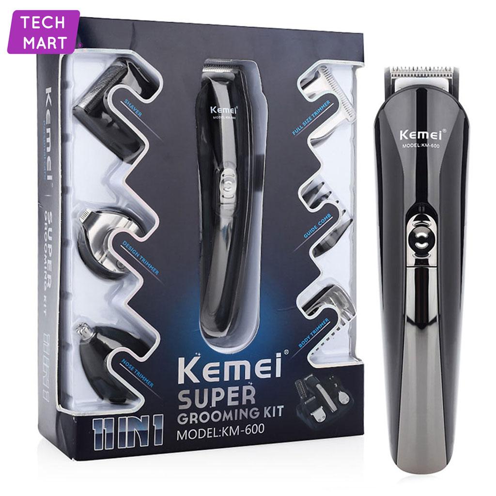 [HCM] Tông đơ Kemei cắt tóc đa năng 6 trong 1 - Máy Hớt Tóc  Kemei KM-600 tặng bộ phụ kiện như hình