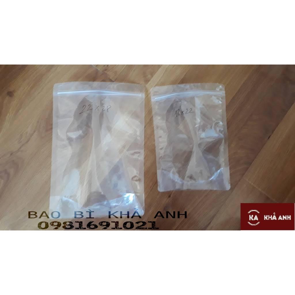 TÚI ZIP TRONG ĐÁY ĐỨNG (ZIPPER) - đựng khô gà cơm cháy[HCM]1kg