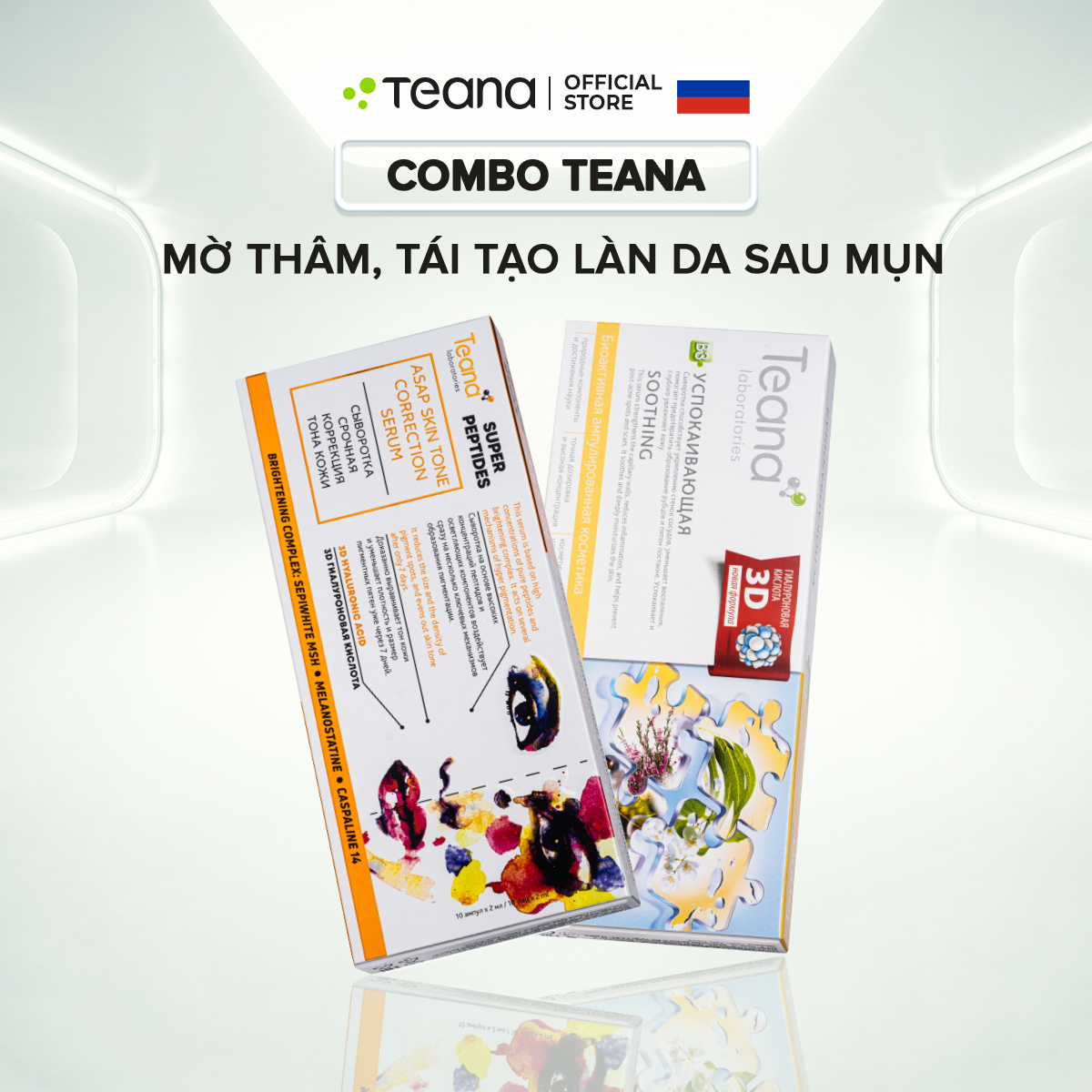 Combo Teana mờ thâm, tái tạo làn da sau mụn (asap + b3)
