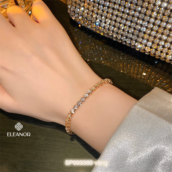 Vòng tay nữ Eleanor Accessories lắc tay đính đá thiết kế dây rút phụ kiện trang sức 3380