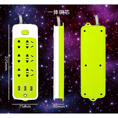 [HCM]Ổ CẮM ĐIỆN 6 PHÍCH CẮM 3 CỔNG USB - V1