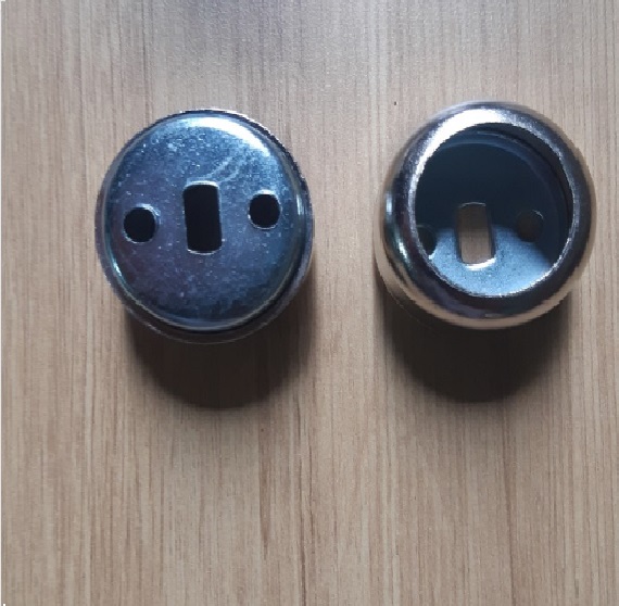 2 Chén treo thanh inox  tủ áo ( Chén Φ25 Φ22 Hợp kim kẽm,màu inox )