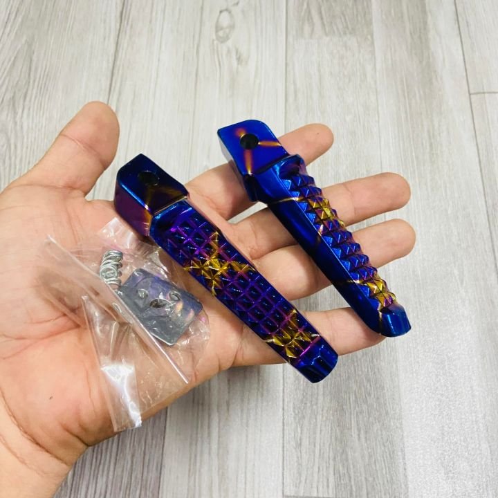 Gác chân xe máy YMH màu titan một cặp