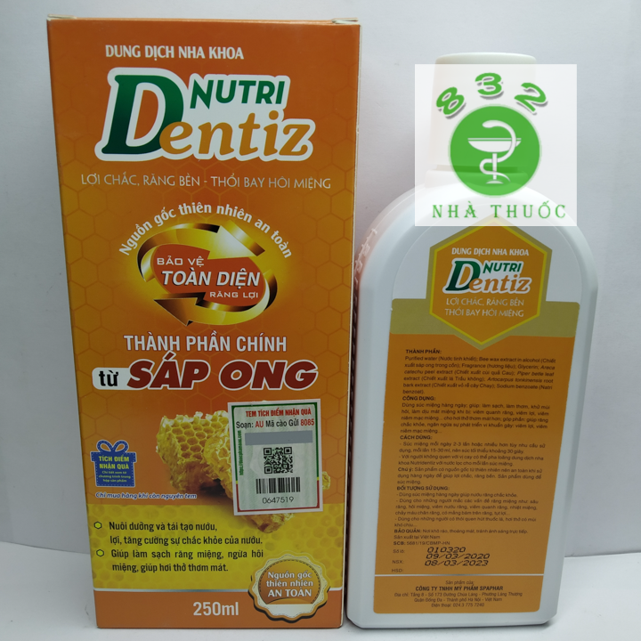 Dung dịch nha khoa NutriDentiz 250ml