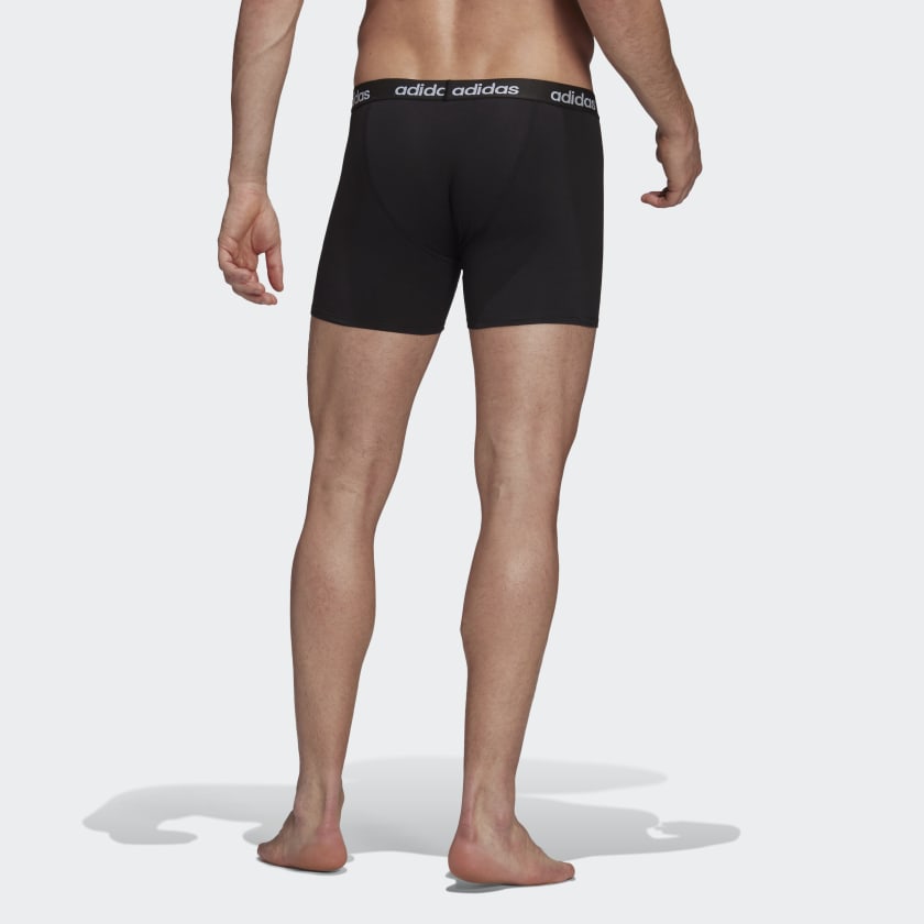 [CHÍNH HÃNG] Adidas ESSENTIALS Logo Boxer Briefs 2 Pack - Grey/Black GN2072