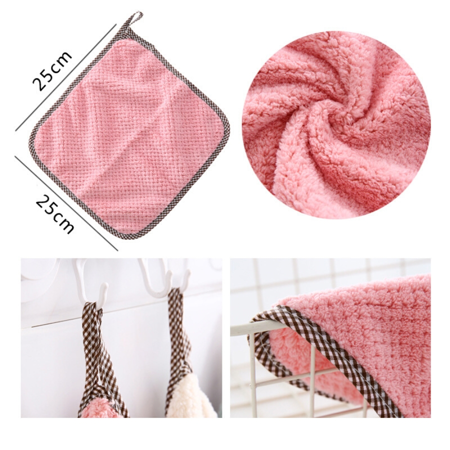 Khăn Lau Nhà Bếp Đa Năng 2 Mặt Siêu Thấm Hút size 20x20cm