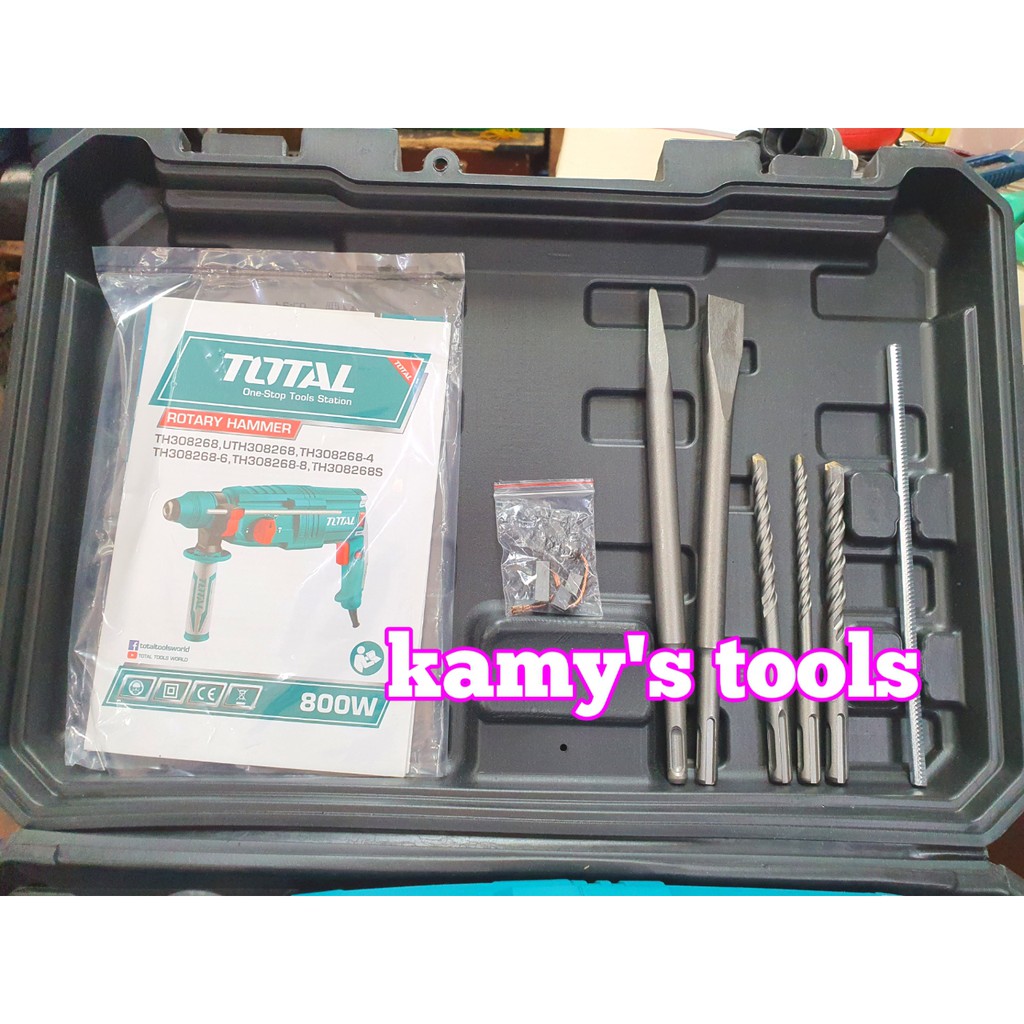 Máy khoan búa đục 3 chức năng Total TH308268
