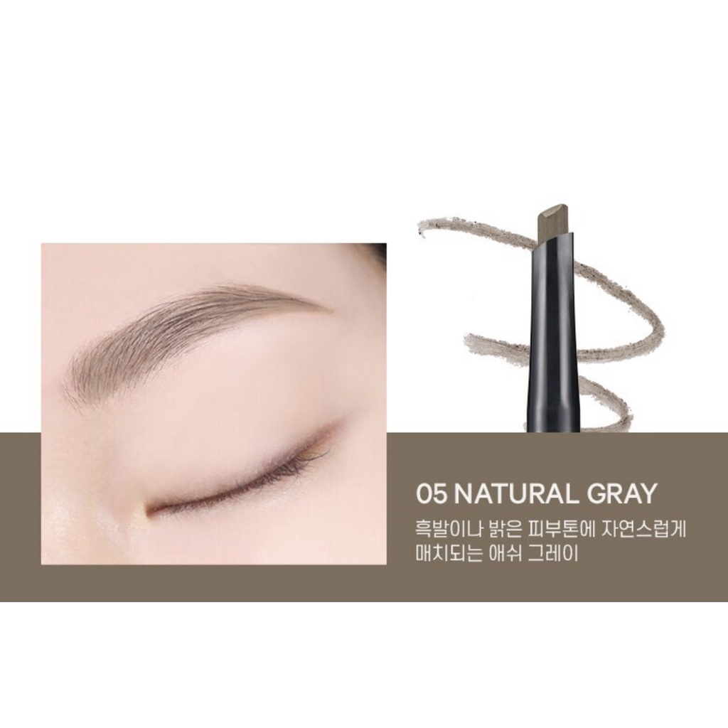 Kẻ mày wakemake natural hard brow pencil