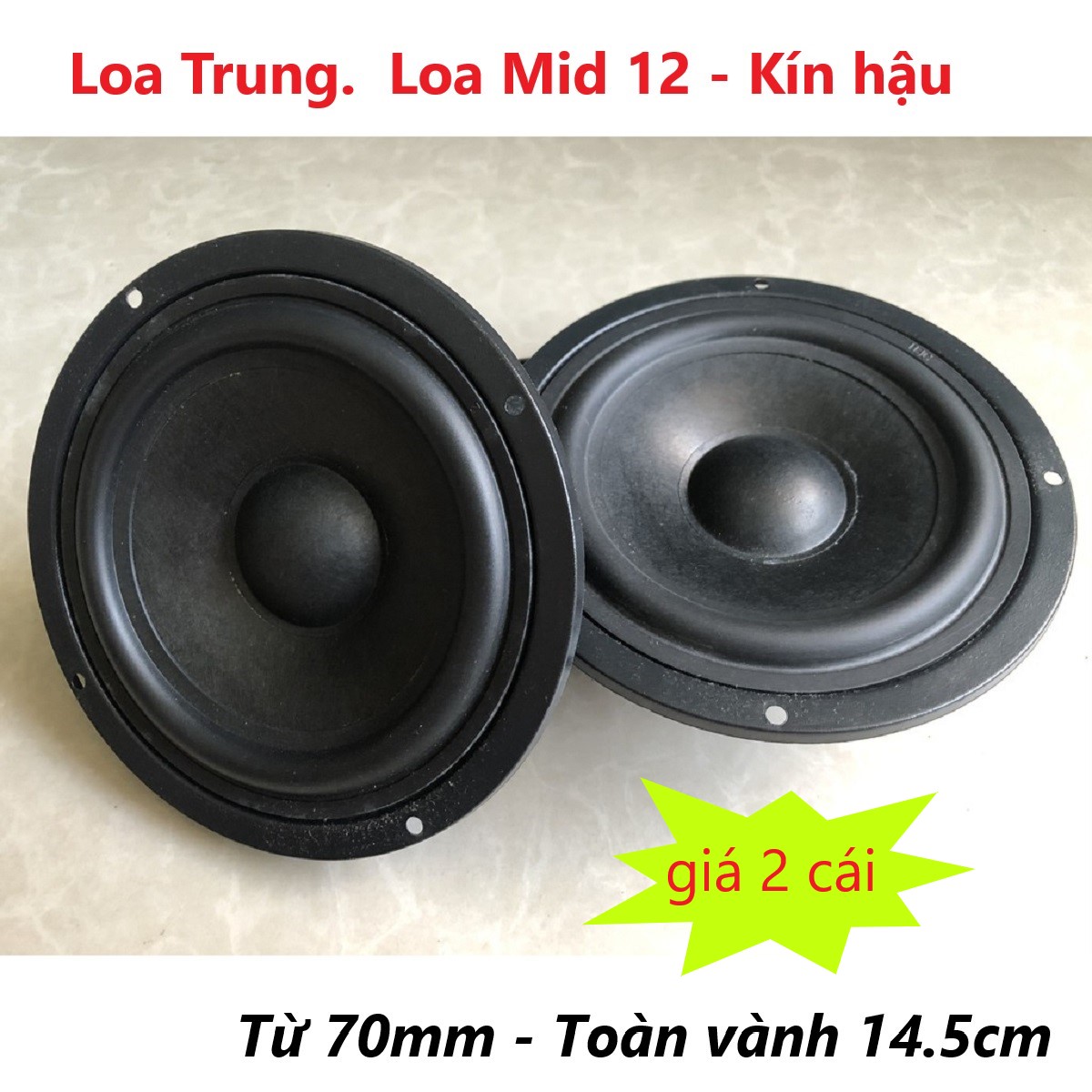 Loa trung cho loa kéo - loa mid 14,5cm hàng kín hậu - giá 2 cái - bass 12