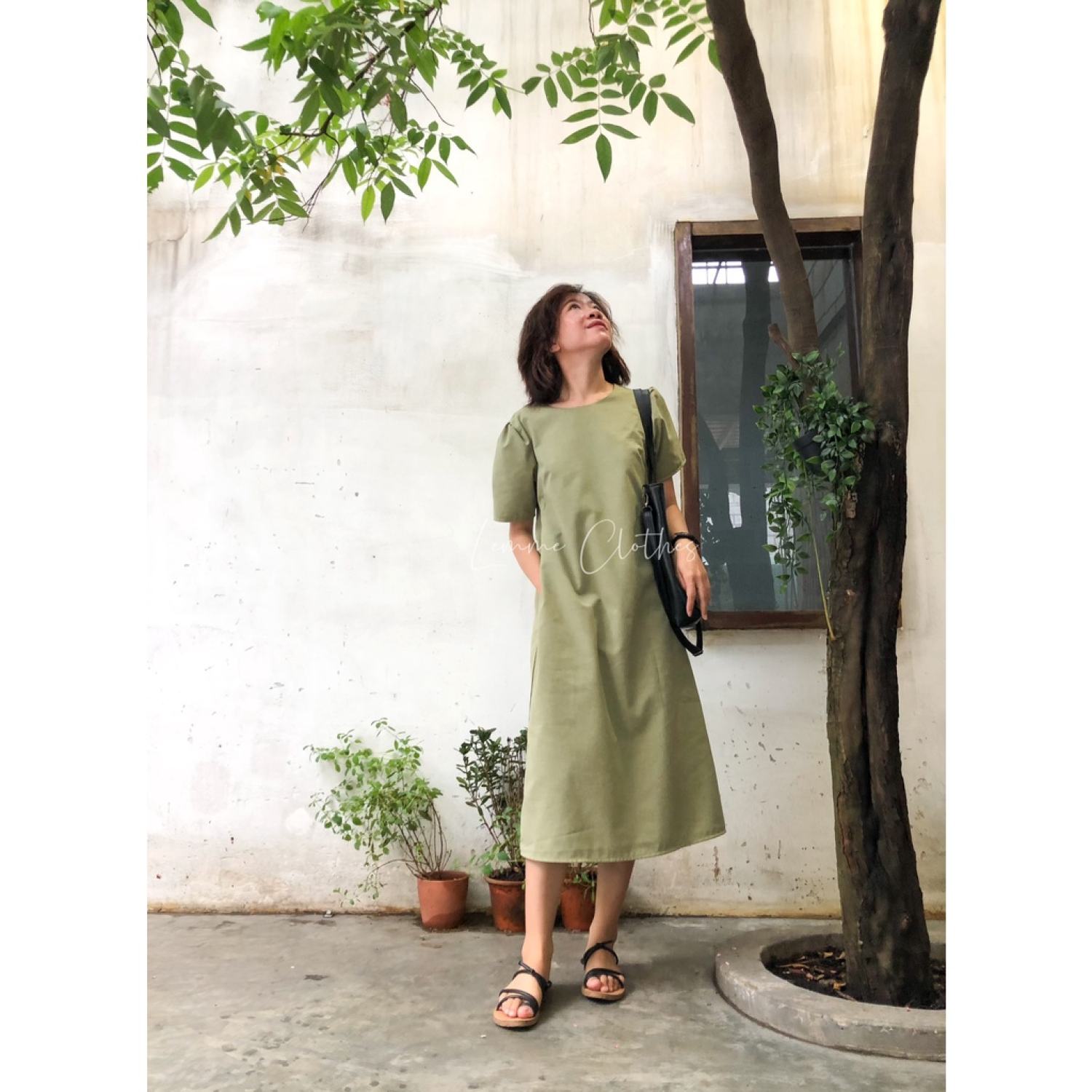 Đầm xoắn fom suông-(mặc được hai mặt)-LEMME