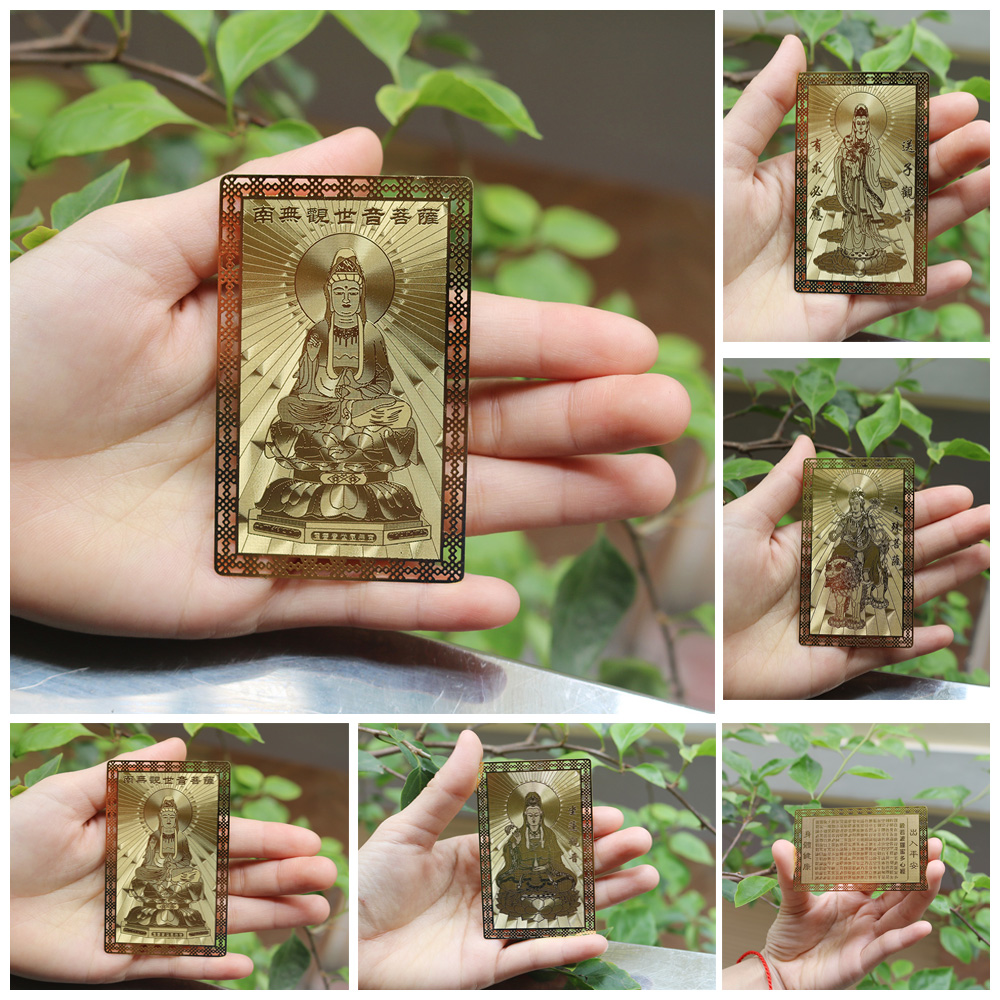 MIẾNG THẺ PHẬT BÀ QUAN ÂM THIÊN THỦ - CẦU BÌNH AN, MAY MẮN