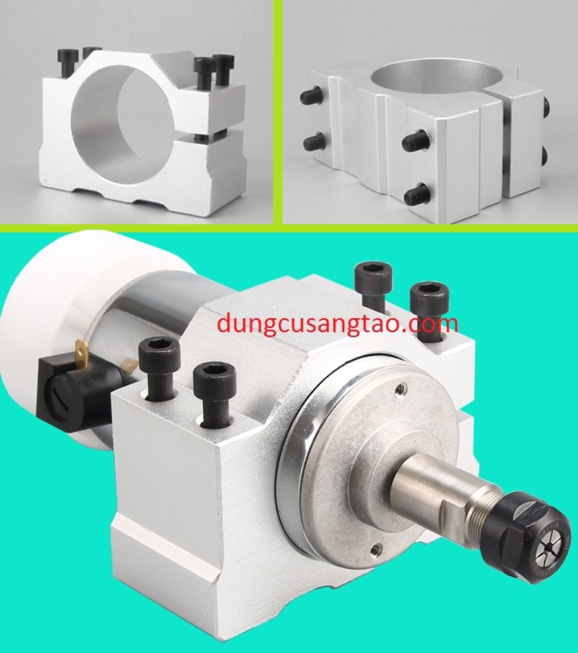 Bát giữ motor CNC D54mm / Bát CNC 54mm / Gá spindle 54mm