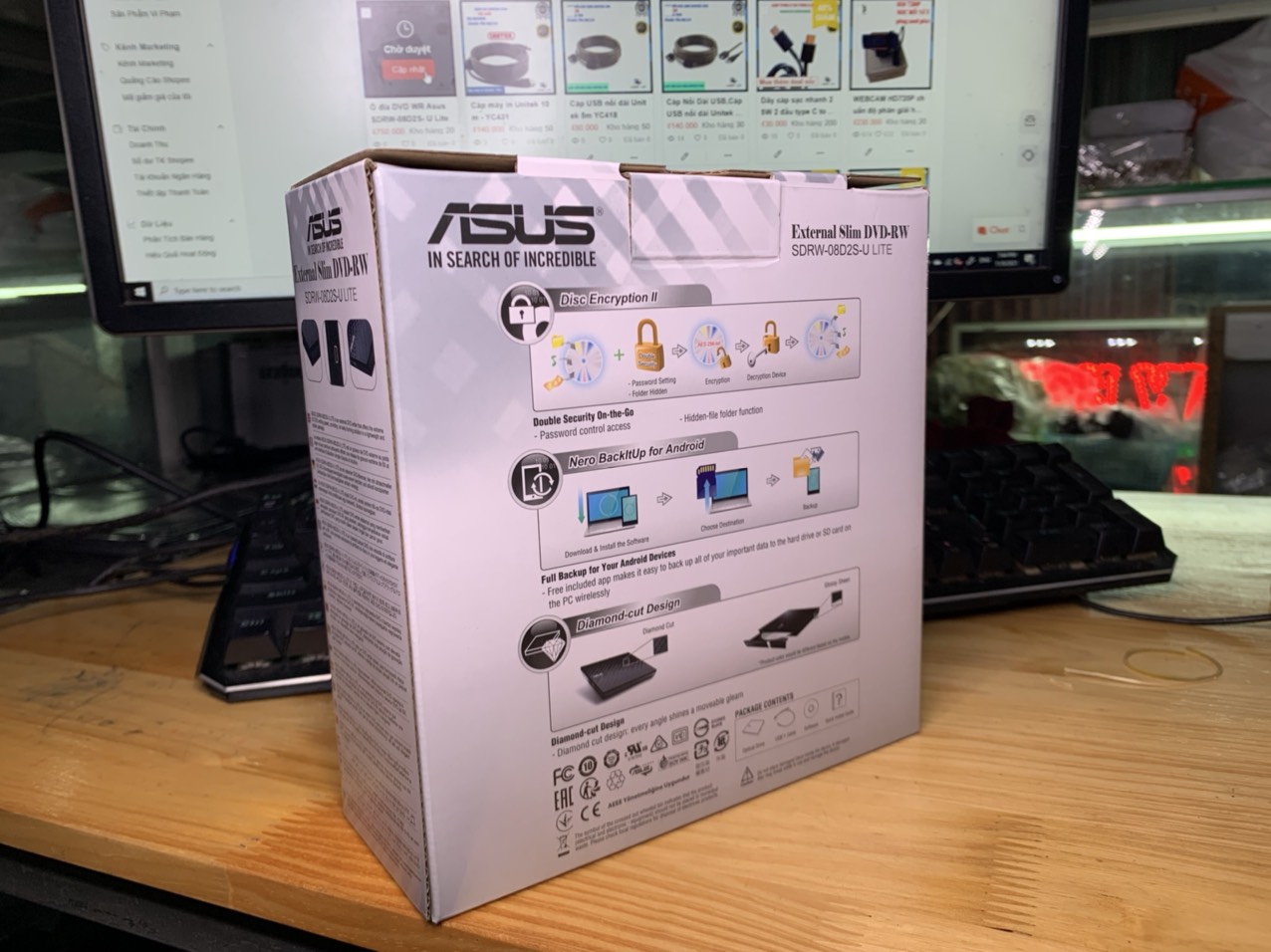 Ổ đĩa DVD WR Asus SDRW-08D2S- U Lite