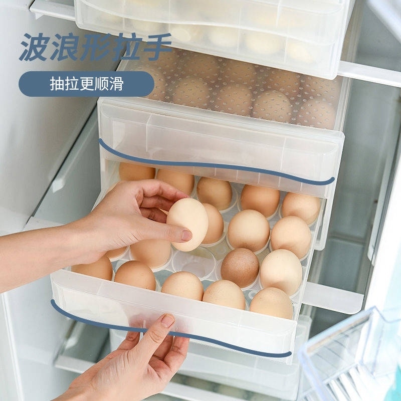 hộp lưu trữ┋☎﹉  Hộp đựng trứng gia dụng Hộp tủ lạnh ngăn kéo bảo quản hộp trứng lưu trữ hộp trứng dọc để tăng giá trứng