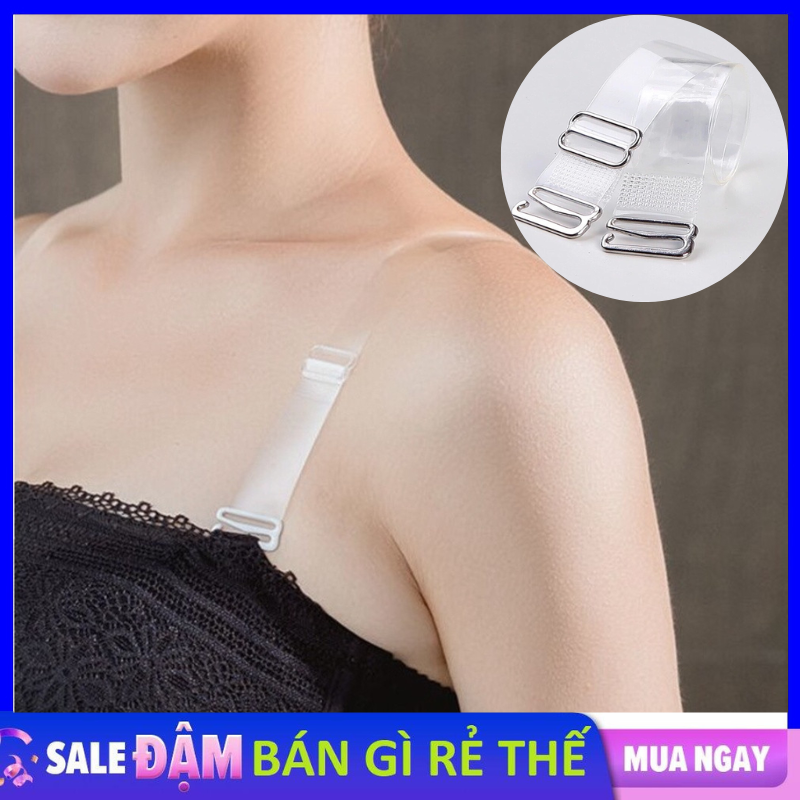 Bộ 2 sợi dây áo ngực trong suốt hàn quốc bản vừa 1cm- loại tốt bền chắc - Combo 2 Dây Áo Lót Trong Suốt - Dây Áo Ngực Thay Thế