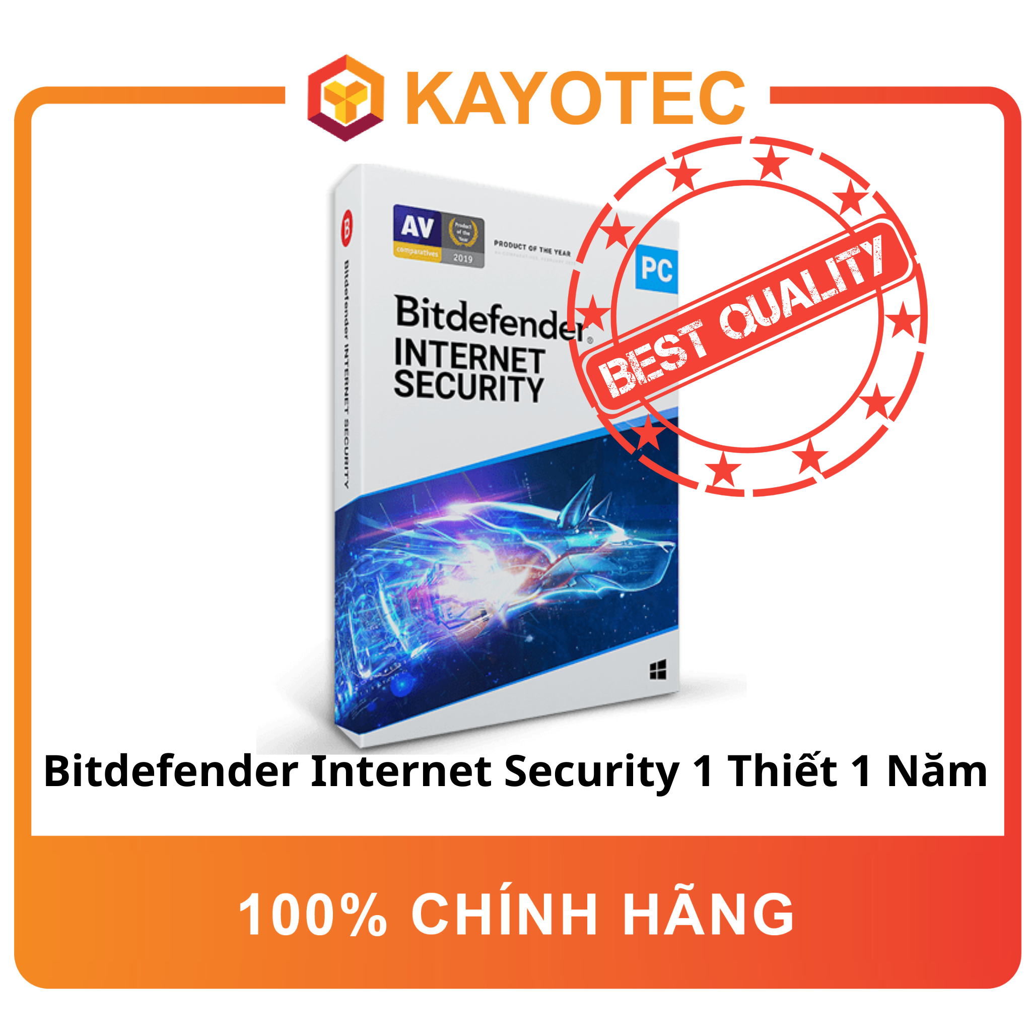 Bitdefender Internet Security 2024 dành cho 1 Thiết 1 Năm