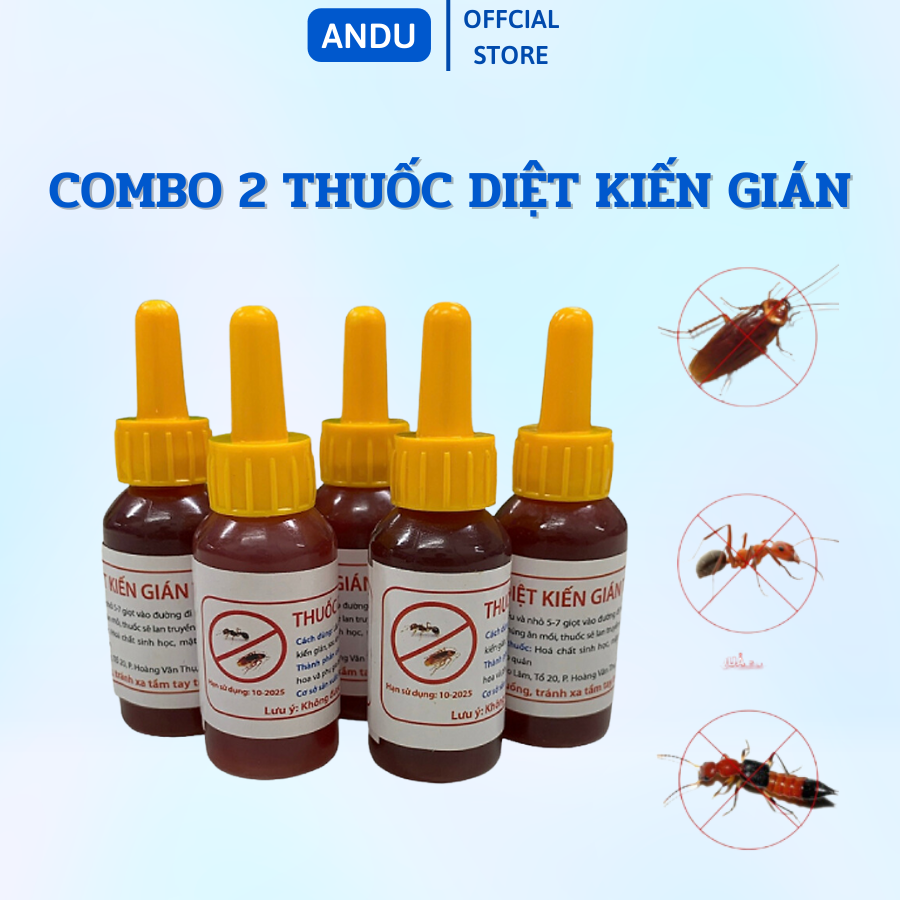 Combo 2 Thuốc Diệt Kiến Gián Tận Gốc An Toàn Hiệu Quả