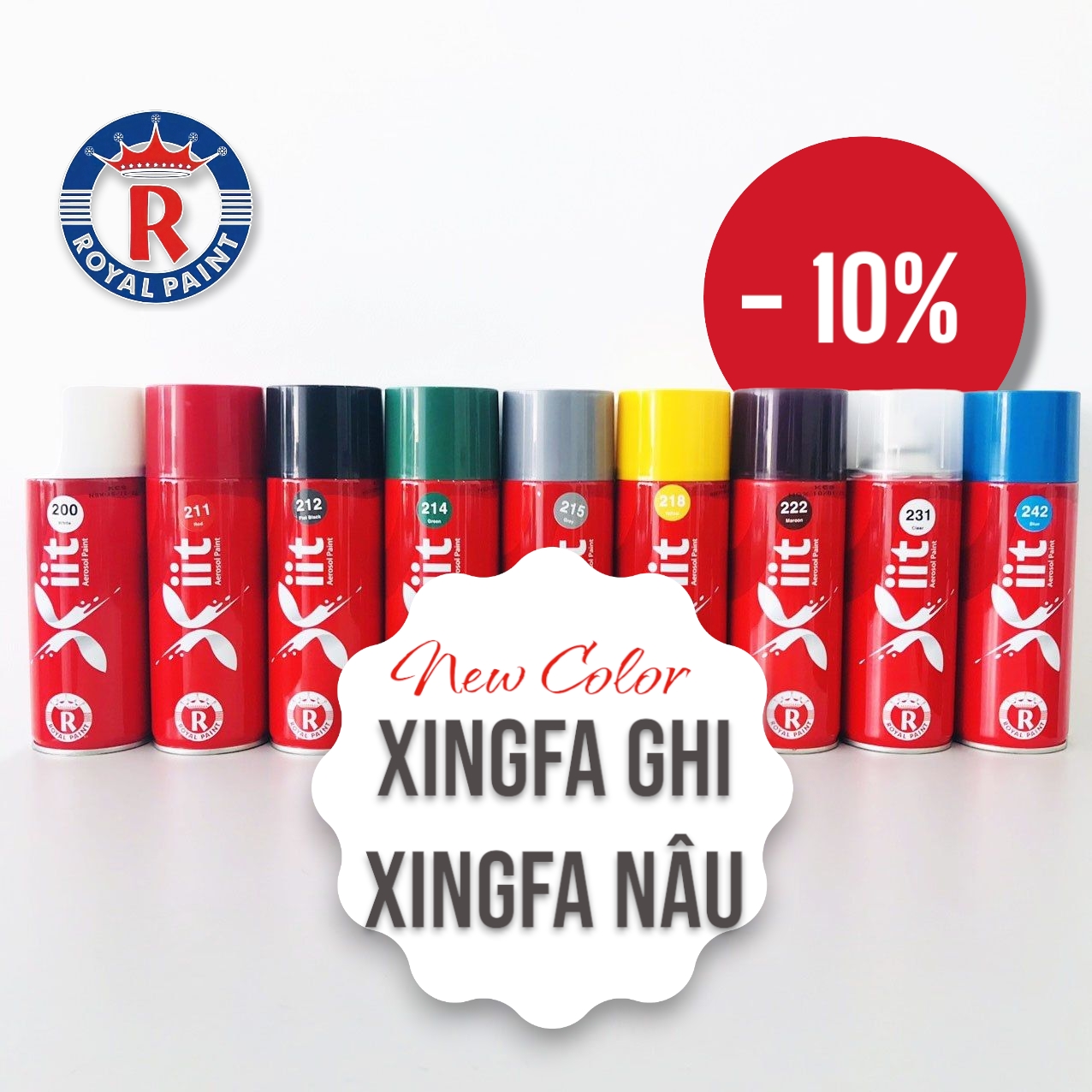 Sơn xịt XIIT - 400ml đa dạng màu sắc, chất lượng cao cấp, bền màu nhanh khô
