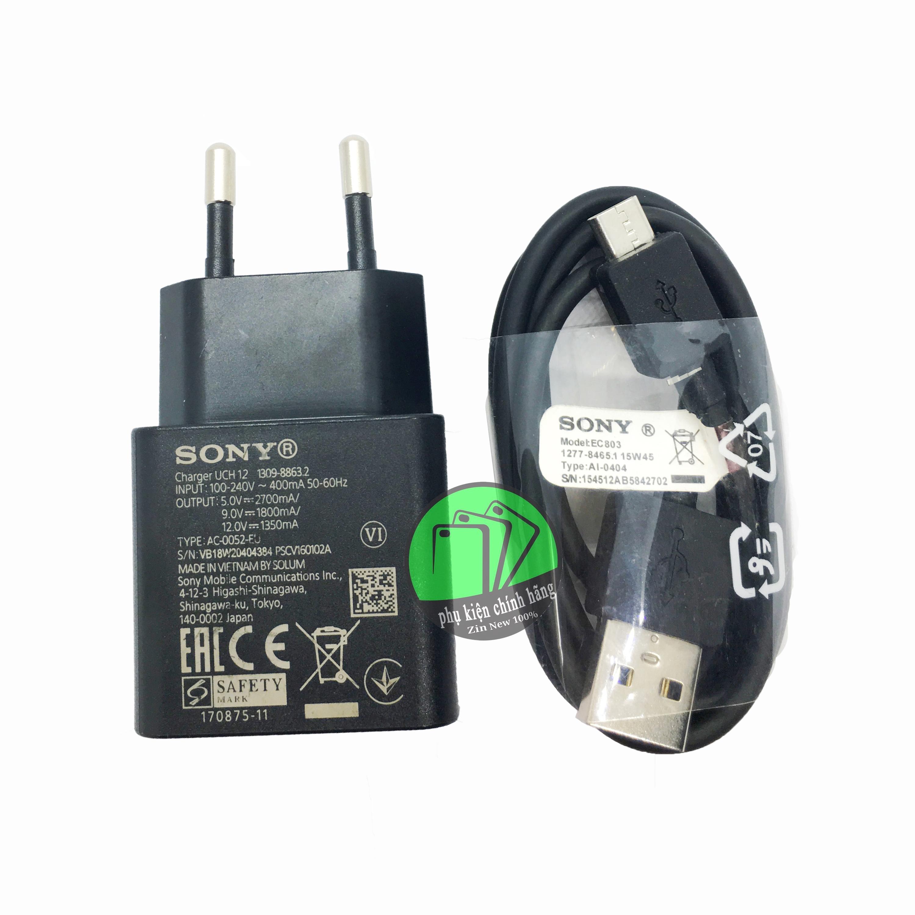 Bộ sạc nhanh 3.0 SONY UCH12 (Quick Charge 3.0), Type -C - BH 2 năm