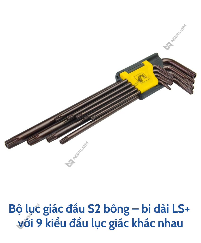 Bộ lục giác S2 9 món LS+ (Bông – Bi Dài)