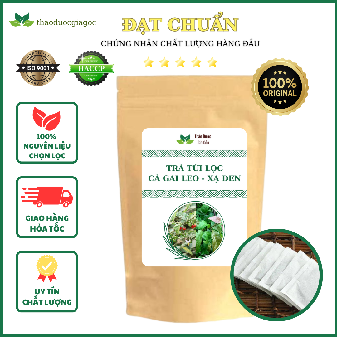 Trà Cà Gai Leo Xạ Đen giải độc gan ngừa ung thư 60 túi lọc