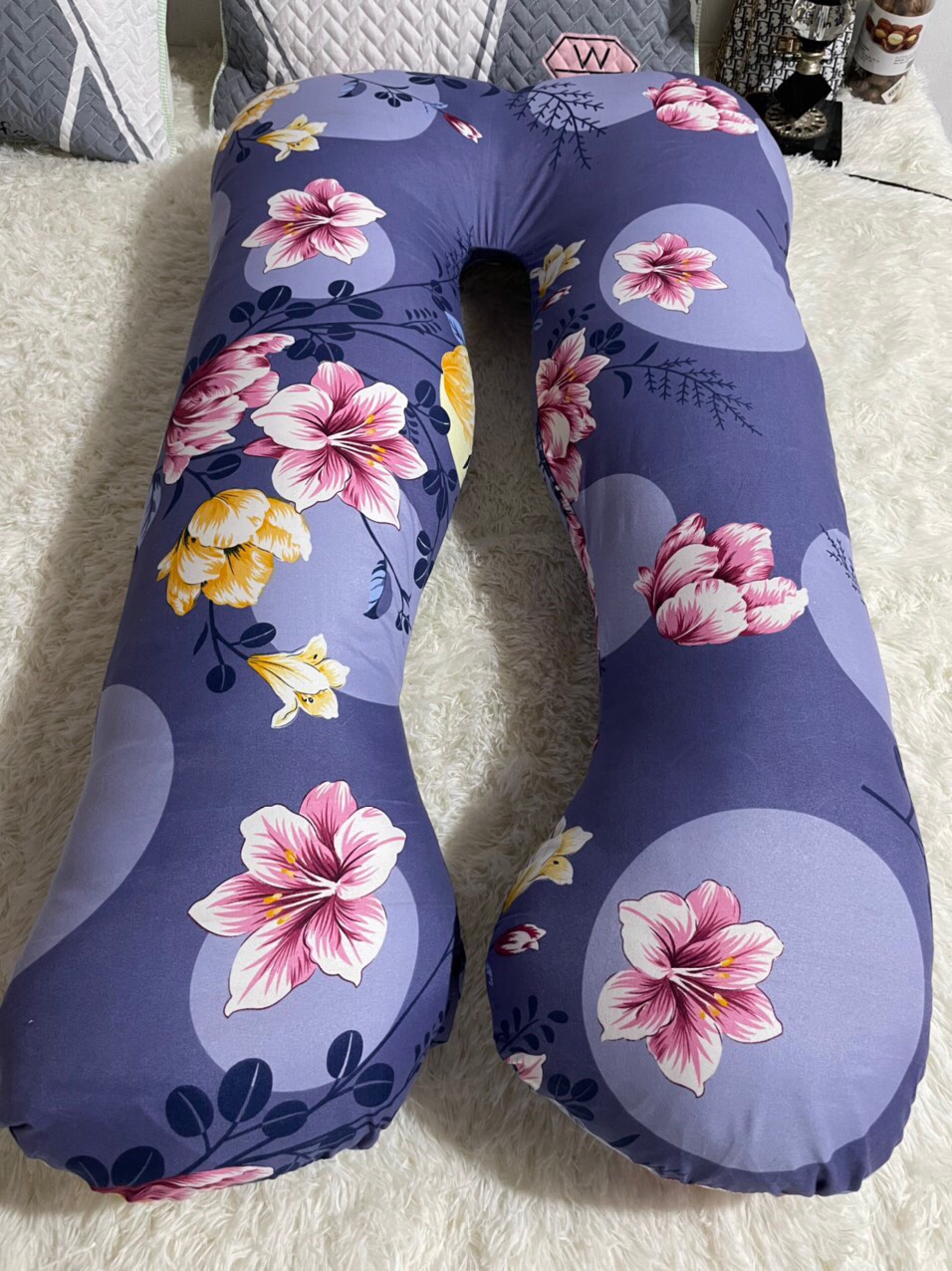 gối ôm chữ u cho bà bầu( hàng cotton)