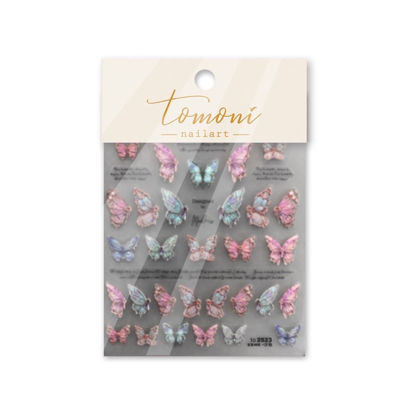 Sticker lụa 5d mẫu hoa cao cấp (2523)dán móng tay nail
