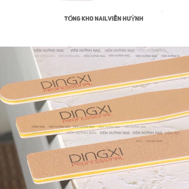 Dũa móng nhám da bò DINGXI  dũa móng nail xịn màu nâu
