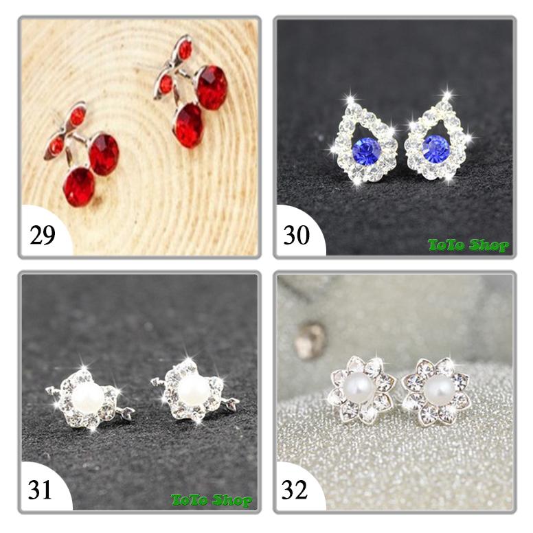 [01 đôi tùy chọn mẫu] Bông tai phong cách Hàn Quốc siêu dễ thương BSTKNu - [ToToShop]