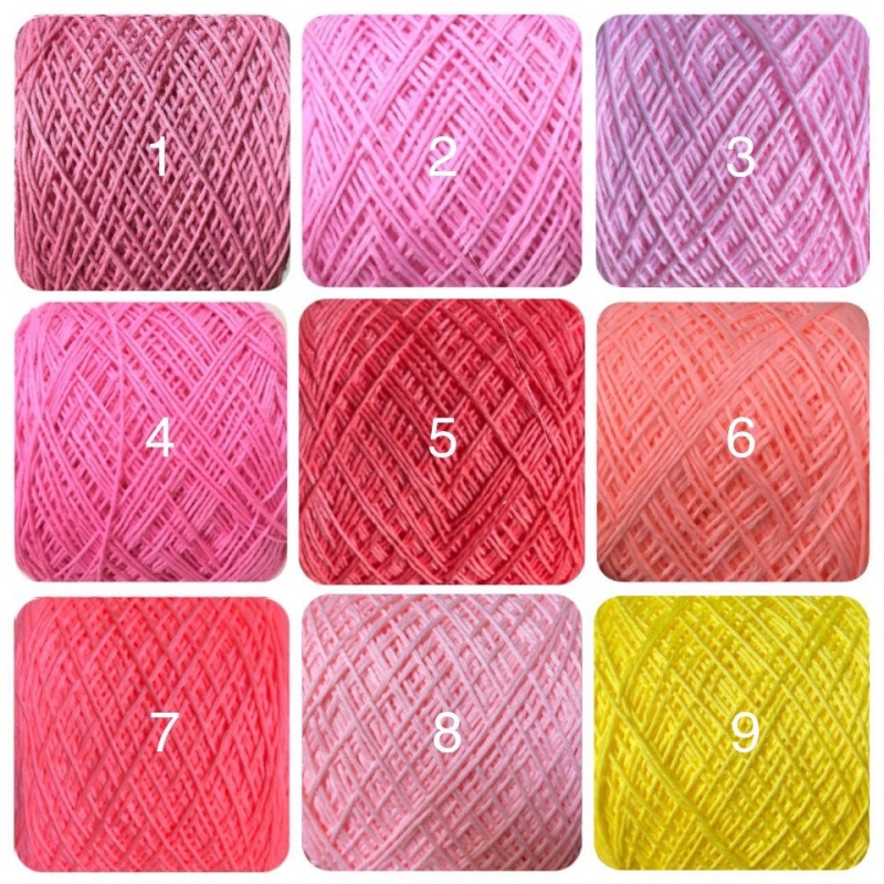 [Màu 01-50] Sợi cotton việt nam 1mm Craft Yarn 100gram - Sợi CTVN mềm mịn, không sơ cứng sợi -Len ctvn Yêu Handmade