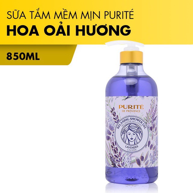 (Đủ mùi) Sữa Tắm Giữ Ẩm PURITE PROVENCE 850ml