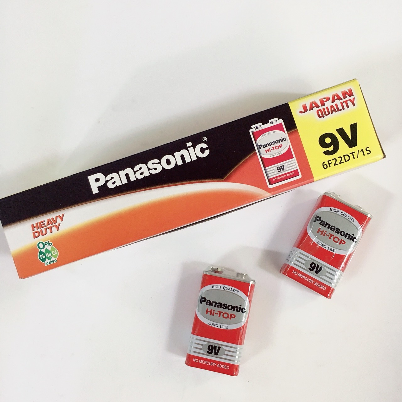 Combo 2 Vỉ Pin 9V, Pin Vuông Panasonic Cacbon (1 vỉ 1 viên)