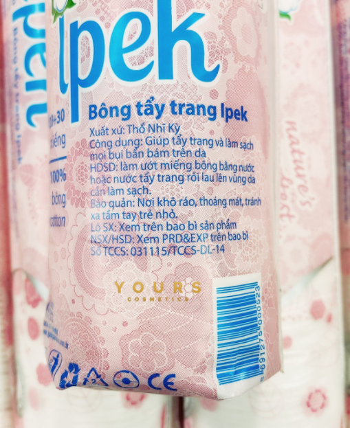 Bông Tẩy Trang Ipek 150 Miếng