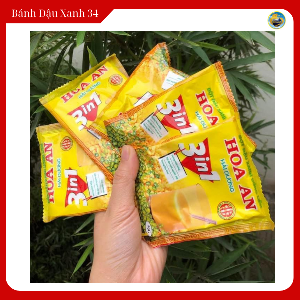 Bột Đậu Xanh Uống Liền Hoa An 500Gram (10 gói nhỏ)
