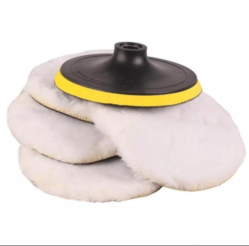 combo 5 miếng bông lông cừu (gắn máy đánh bóng)