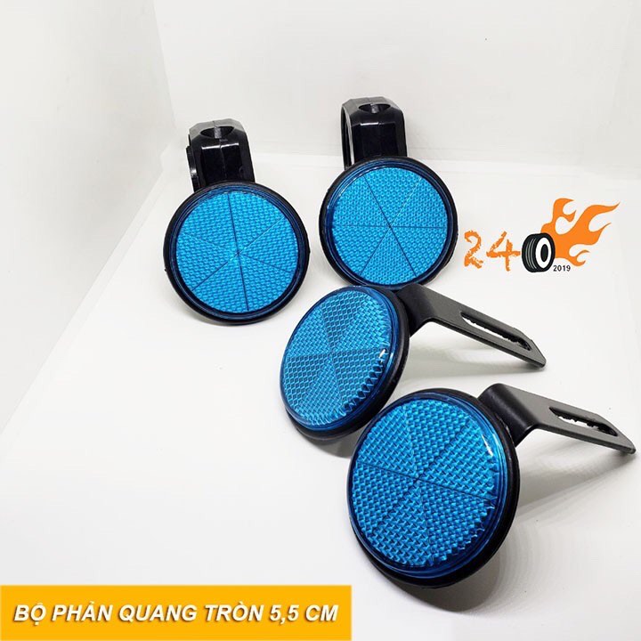 Bộ mắt mèo phản quang full pat phuột truớc và pat sắt sau - xanh biển