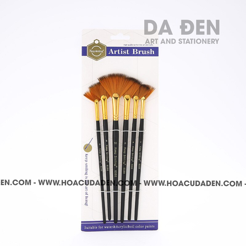 Bộ 6 cọ quạt Keep Smiling 6088