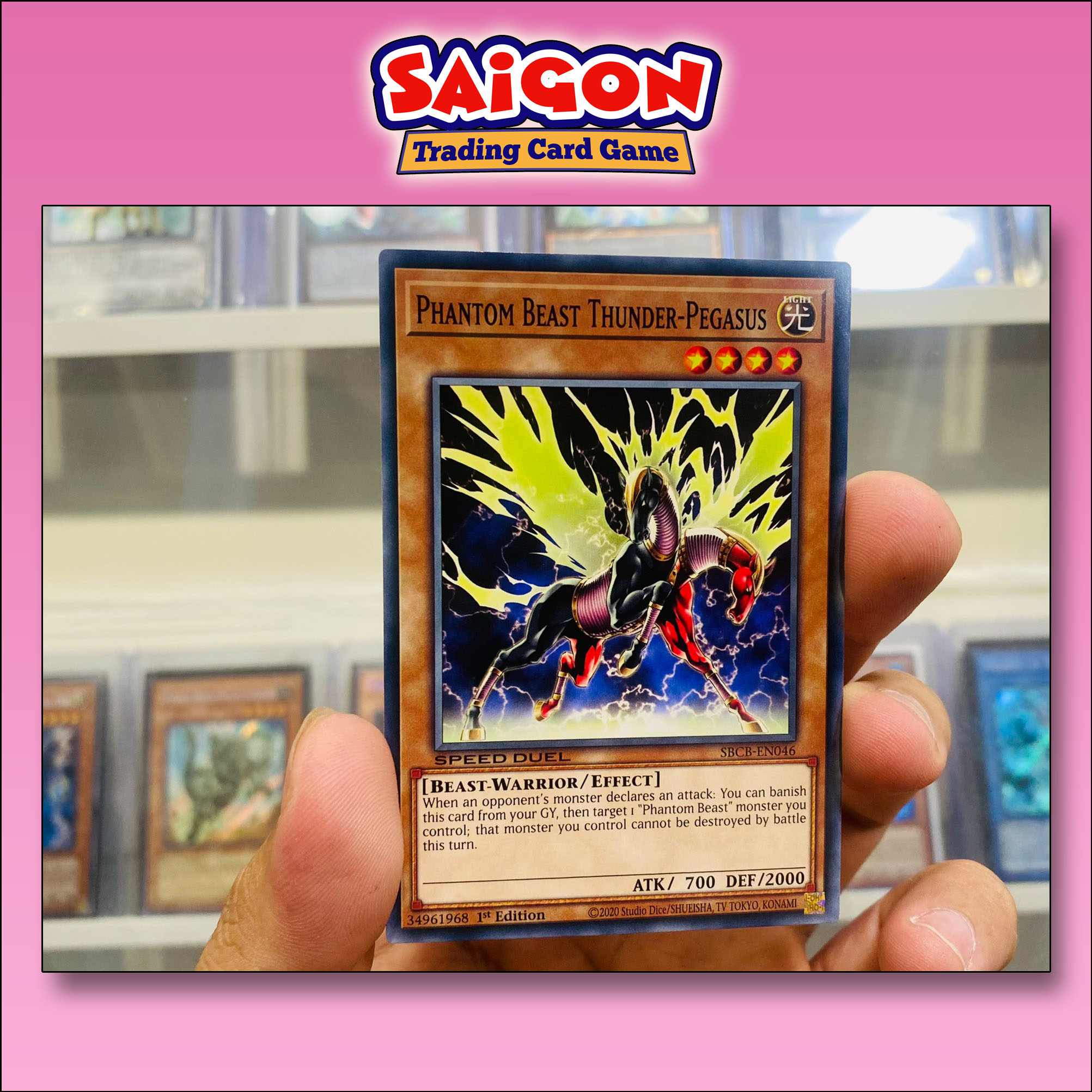 Thẻ bài yugioh mã sbcb-en046 - phantom beast thunder-pegasus - common - 1st edition