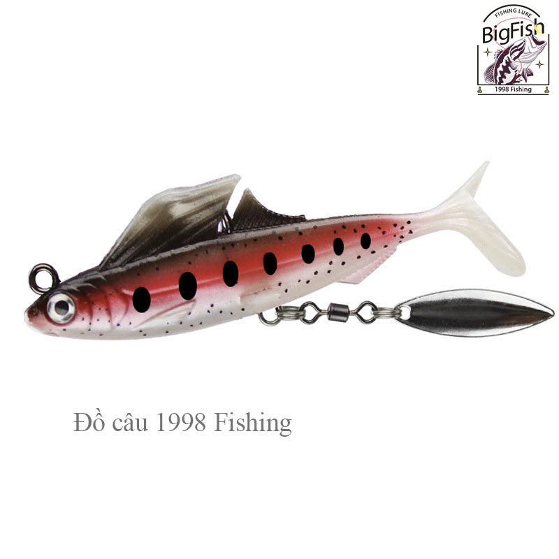 Mồi mềm câu lure cá thòi lòi, mồi giả câu cá lóc siêu nhạy 13g
