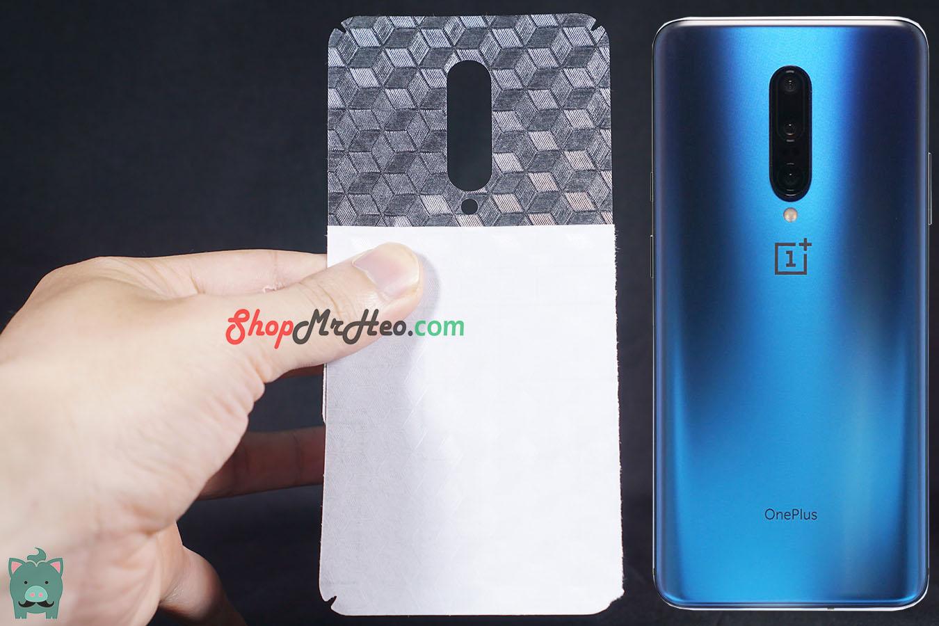 [HCM]Bộ 3 Skin Dán Mặt Sau Lưng Vân 3D Carbon OnePlus 7 Pro