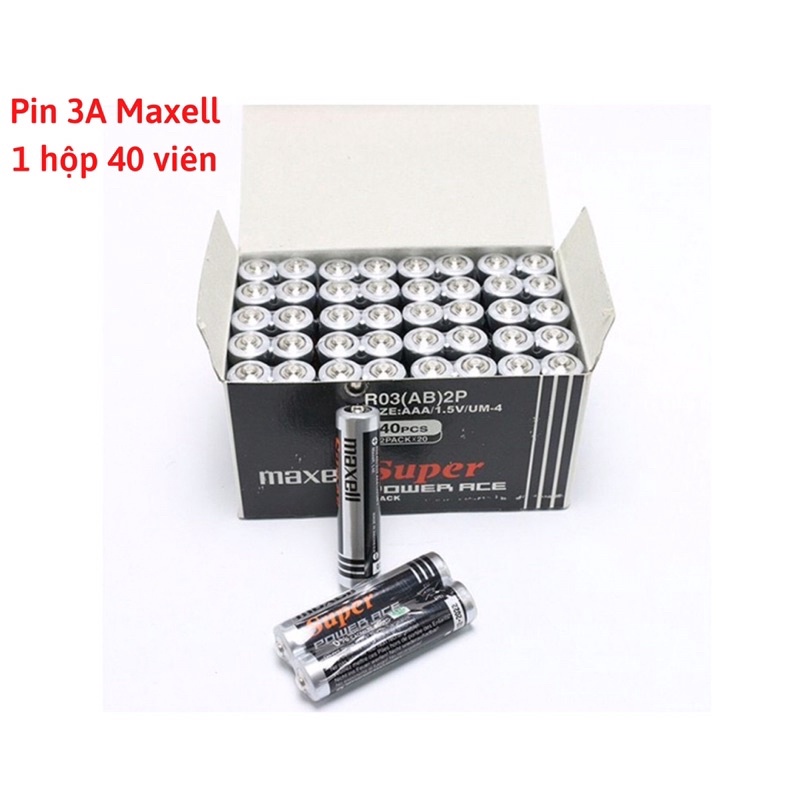 Pin đũa ( tiểu nhỏ) AAA ( 3A ) Maxell 1 hộp 40 viên