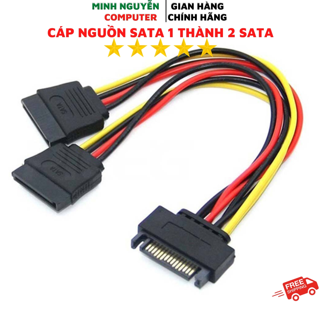 Cáp nguồn ổ cứng ata sang sata - dây nguồn ổ cứng sata từ 4pin ide ra sata 20cm
